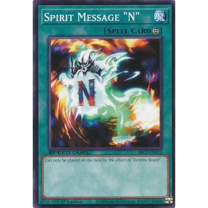 Image for Spirit Message "N" (SBC2-ENE15) (SBC2) - YuGiOh