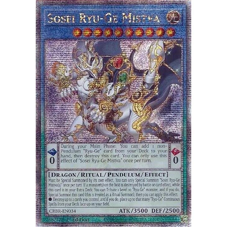Image for Sosei Ryu-Ge Mistva (Quarter Century Secret Rare) (CRBR-EN034) (CRBR) - YuGiOh