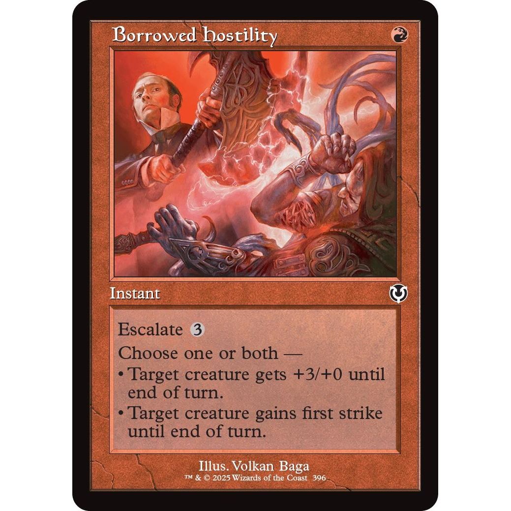 Image for Borrowed Hostility (Retro Frame) (396) (INR) - Magic: The Gathering