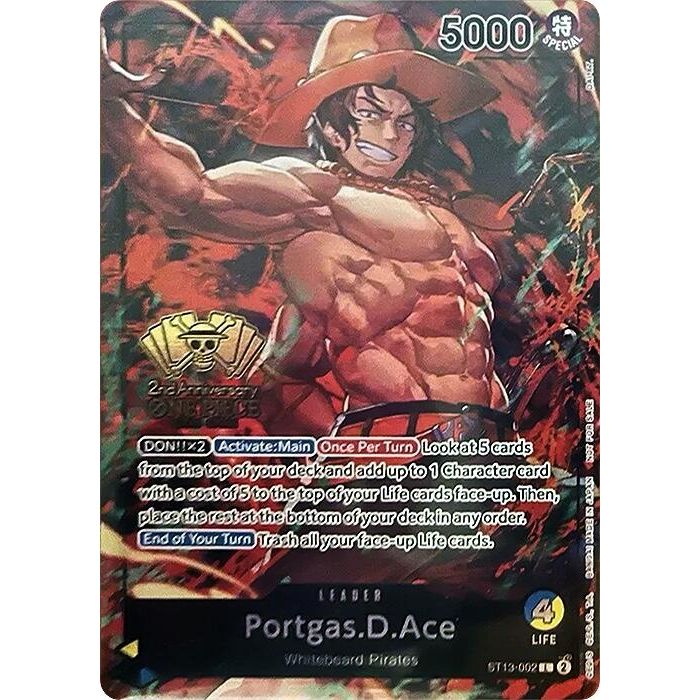 Image for Portgas.D.Ace (2nd Anniversary Tournament) (ST13-002) (OP-PR) - One Piece Card Game