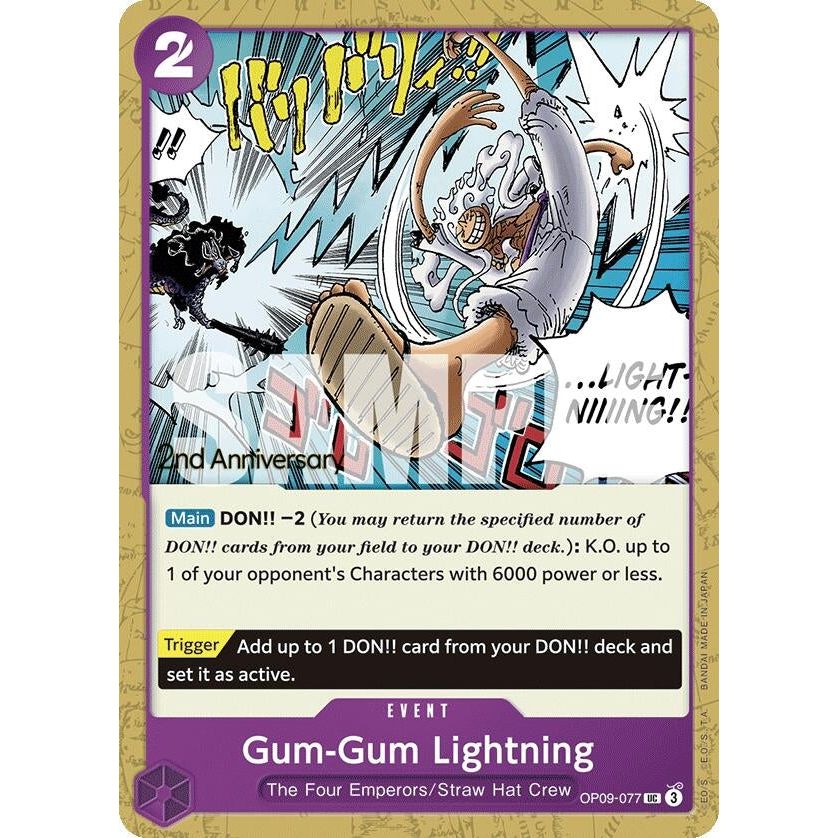 Image for Gum-Gum Lightning (OP09-077) (OP09 ANN) - One Piece Card Game