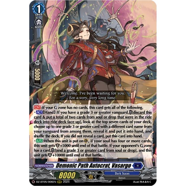 Image for Demonic Path Autocrat, Vasargo (DZ-BT05/006EN) (DZ-BT05) - Cardfight Vanguard