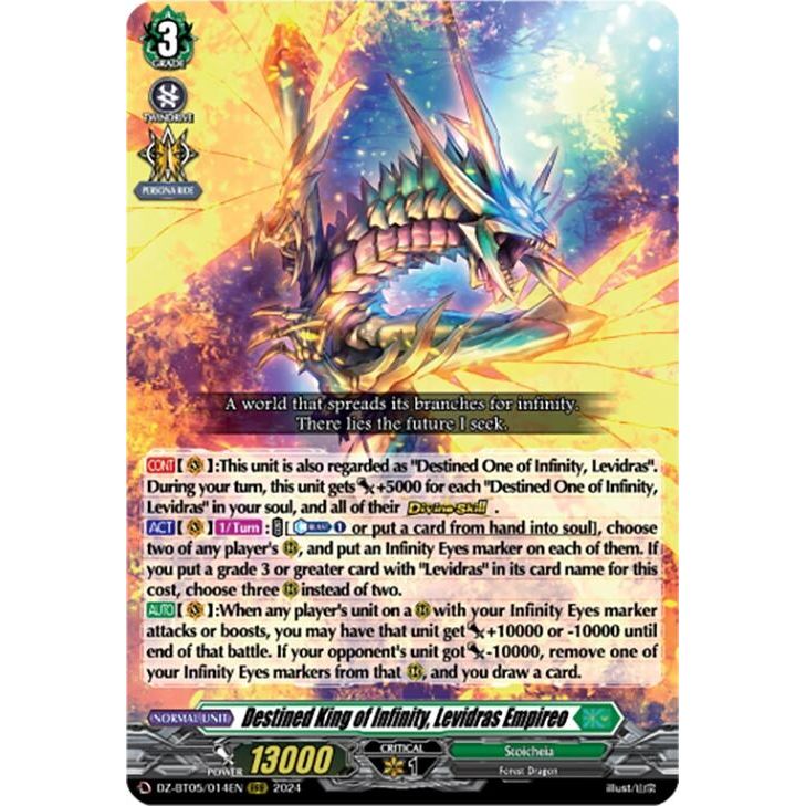 Image for Destined King of Infinity, Levidras Empireo (DZ-BT05/014EN) (DZ-BT05) - Cardfight Vanguard