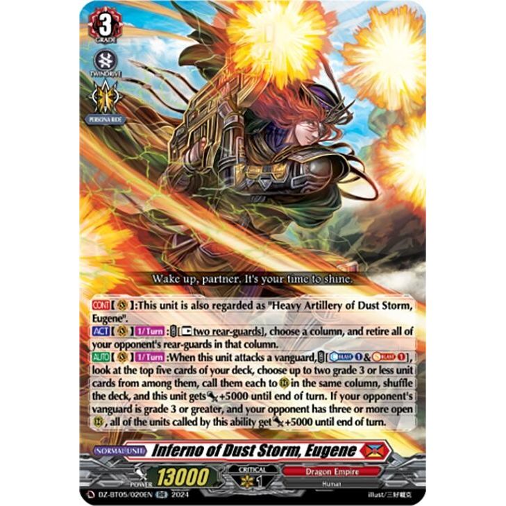Image for Inferno of Dust Storm, Eugene (DZ-BT05/020EN) (DZ-BT05) - Cardfight Vanguard