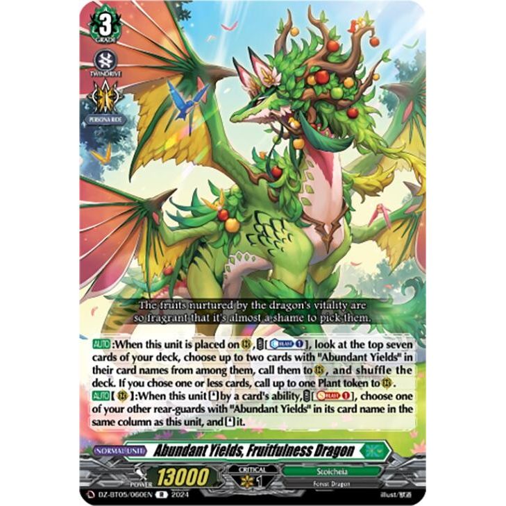 Image for Abundant Yields, Fruitfulness Dragon (DZ-BT05/060EN) (DZ-BT05) - Cardfight Vanguard