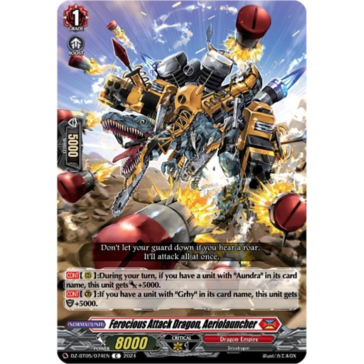 Image for Ferocious Attack Dragon, Aeriolauncher (DZ-BT05/074EN) (DZ-BT05) - Cardfight Vanguard