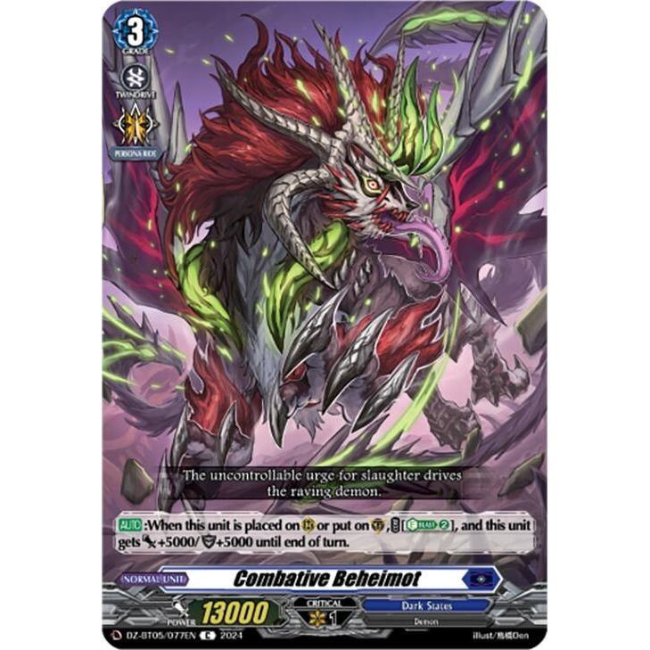 Image for Combative Beheimot (DZ-BT05/077EN) (DZ-BT05) - Cardfight Vanguard