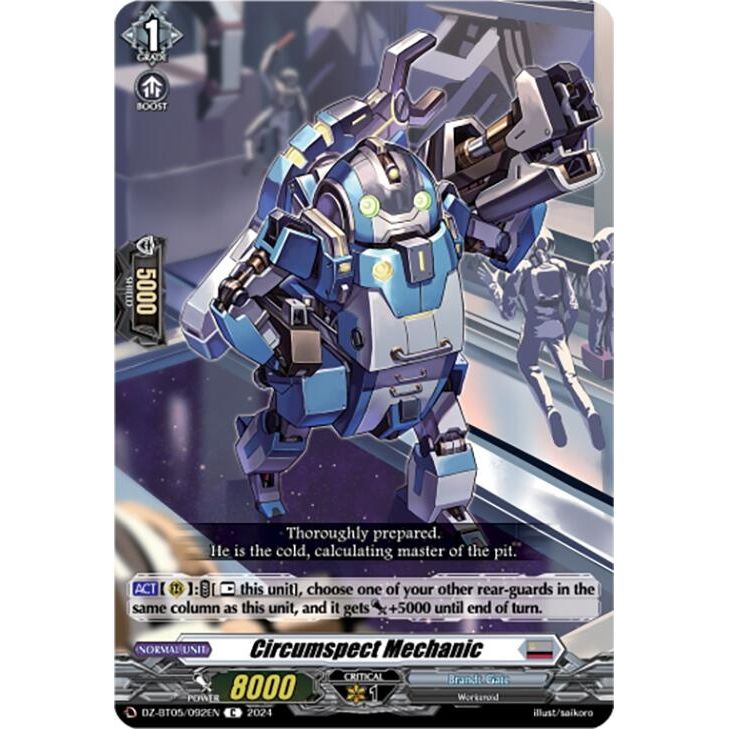 Image for Circumspect Mechanic (DZ-BT05/092EN) (DZ-BT05) - Cardfight Vanguard
