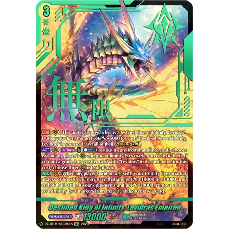 Image for Destined King of Infinity, Levidras Empireo (SEC) (DZ-BT05/SEC05EN) (DZ-BT05) - Cardfight Vanguard