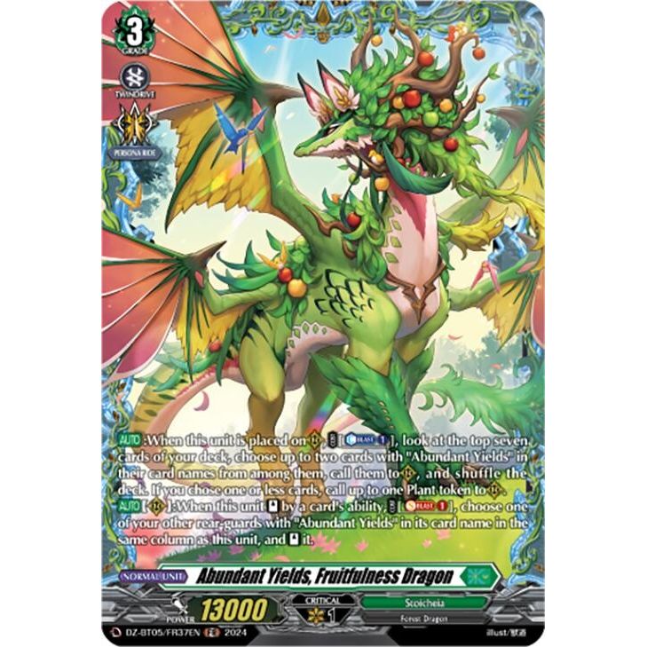 Image for Abundant Yields, Fruitfulness Dragon (FR) (DZ-BT05/FR37EN) (DZ-BT05) - Cardfight Vanguard