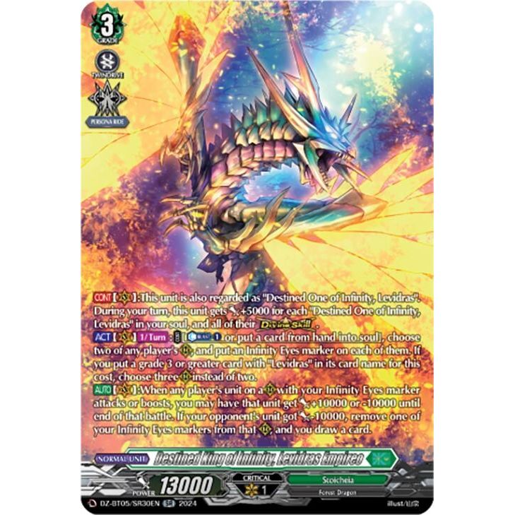 Image for Destined King of Infinity, Levidras Empireo (SR) (DZ-BT05/SR30EN) (DZ-BT05) - Cardfight Vanguard