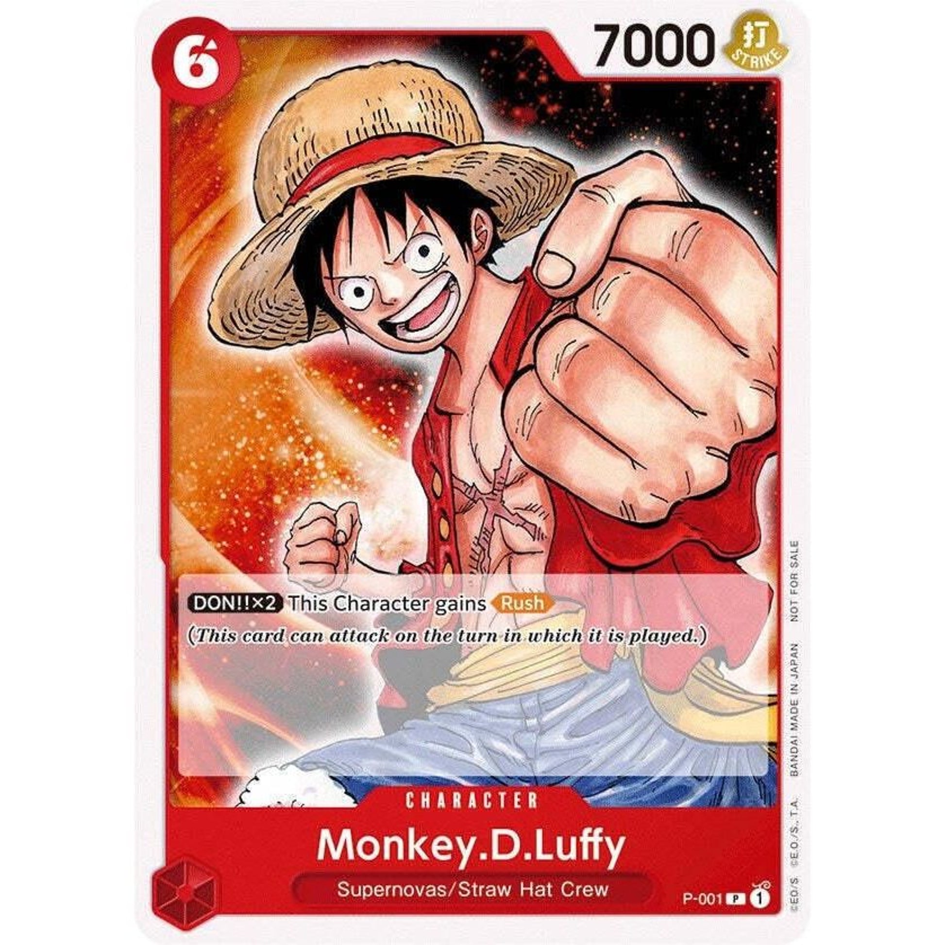 Image for Monkey.D.Luffy (001) (P-001) (OPDD) - One Piece Card Game