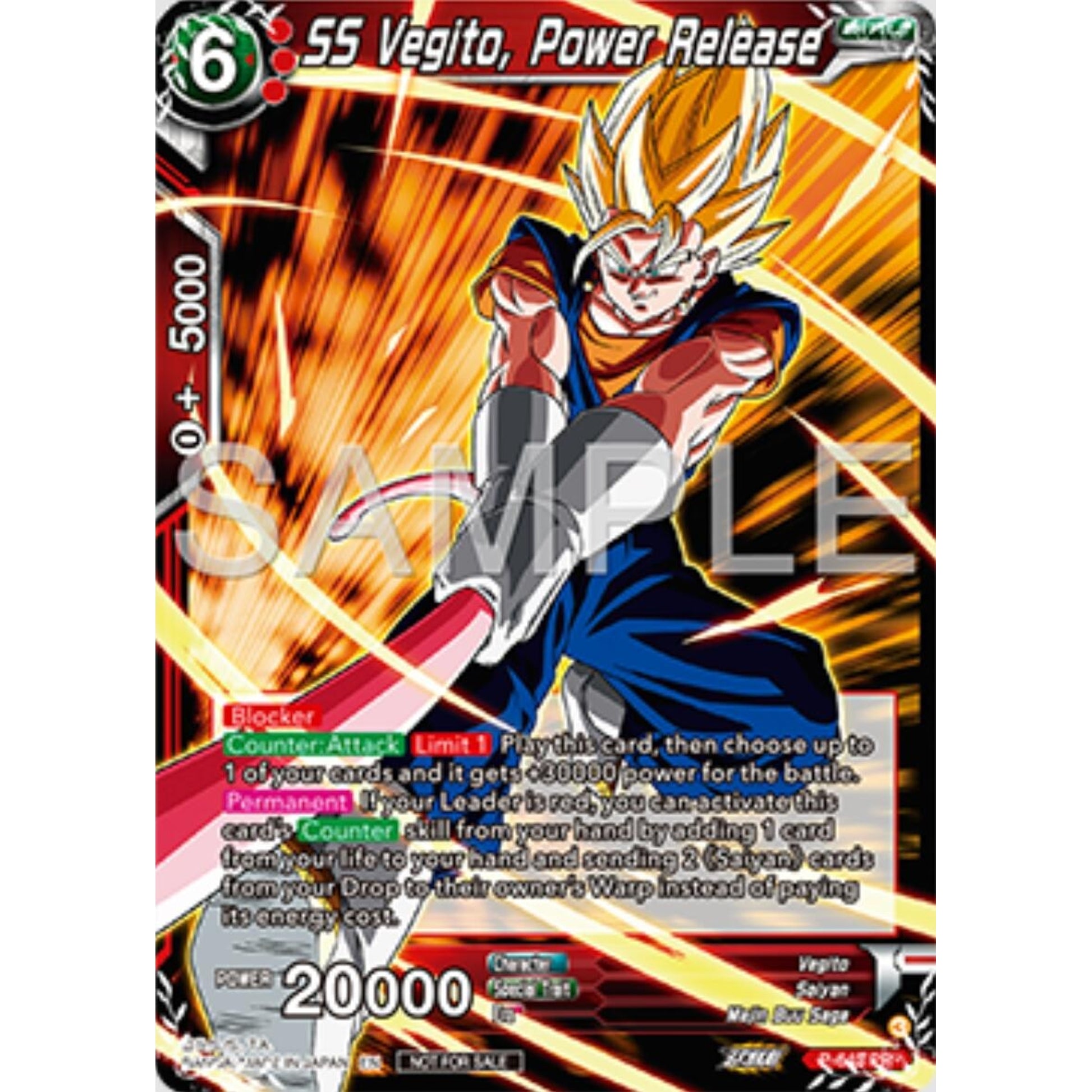 Image for SS Vegito, Power Release (P-643) (TPR) - Dragon Ball Super: Masters