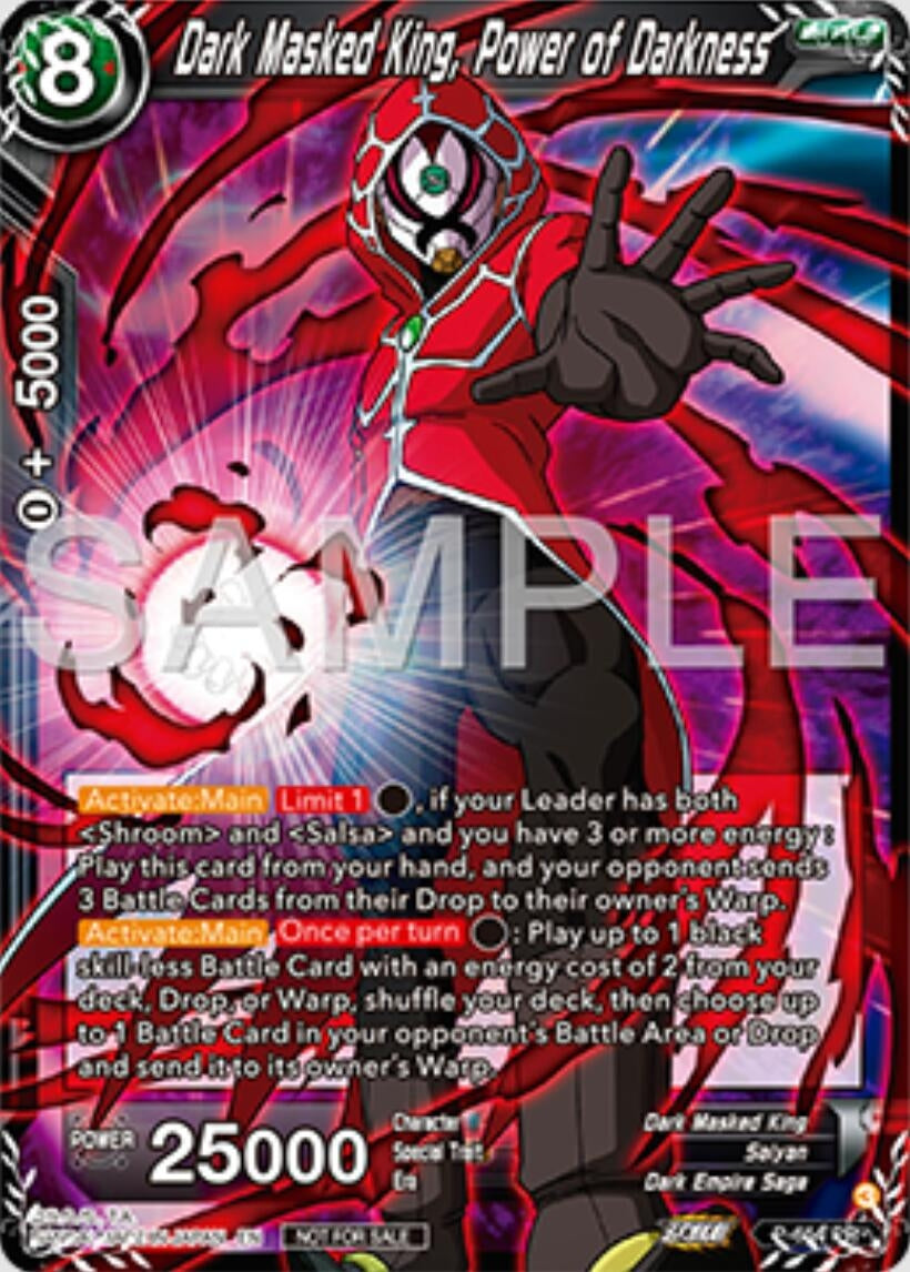 Image for Dark Masked King, Power of Darkness (P-654) (TPR) - Dragon Ball Super: Masters