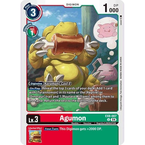Image for Agumon - EX8-007 (EX8-007 U) - Digimon Card Game