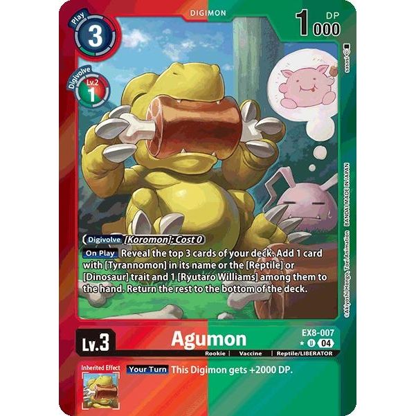 Image for Agumon - EX8-007 (Limited Foil) (EX8-007 U) - Digimon Card Game