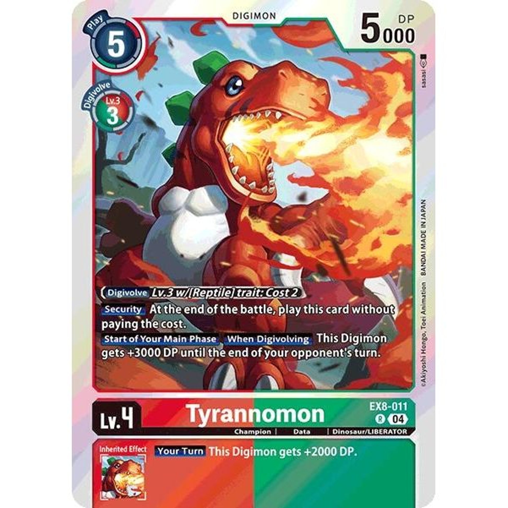 Image for Tyrannomon (EX8-011 R) - Digimon Card Game
