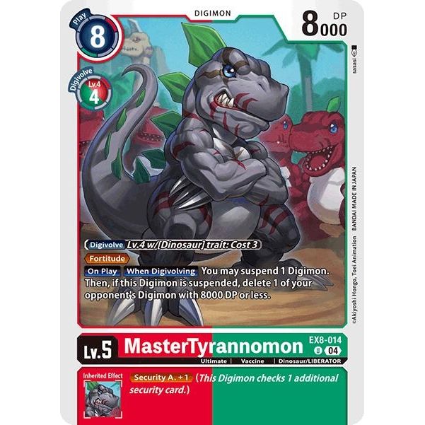 Image for MasterTyrannomon (EX8-014 U) - Digimon Card Game