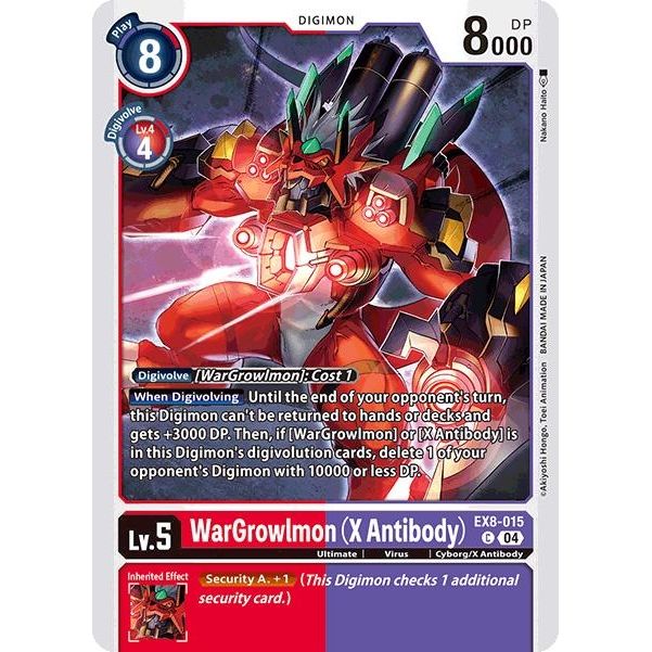 Image for WarGrowlmon (X Antibody) (EX8-015 C) - Digimon Card Game