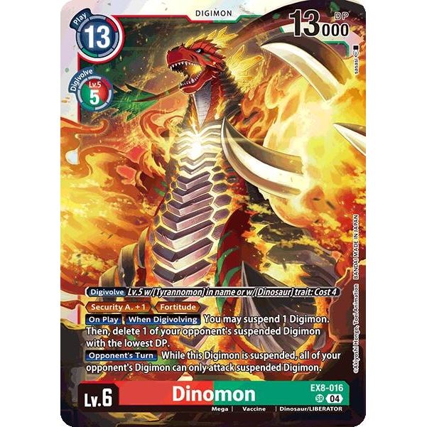Image for Dinomon (EX8-016 SR) - Digimon Card Game