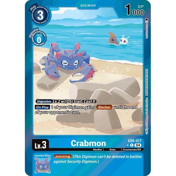 Image for Crabmon (Limited Foil) (EX8-017 C) - Digimon Card Game