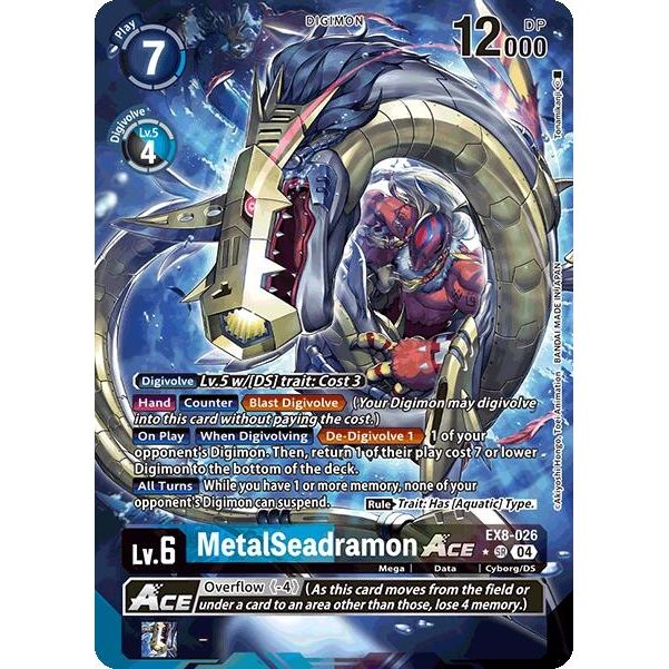 Image for MetalSeadramon ACE (Alternate Art) (EX8-026 SR) - Digimon Card Game