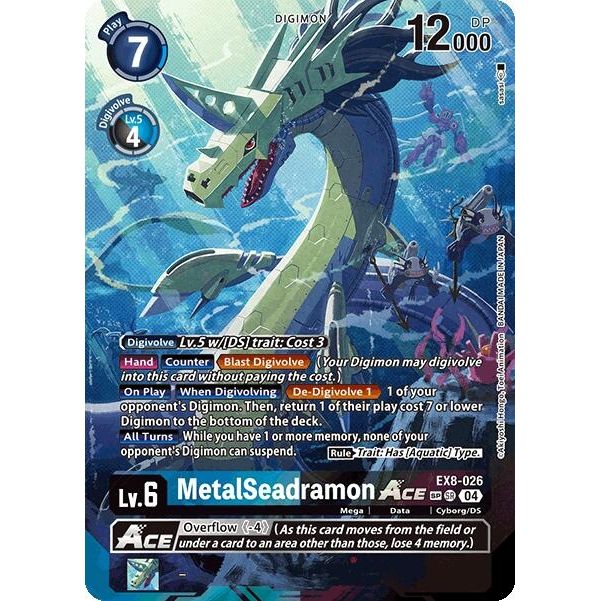 Image for MetalSeadramon ACE (Textured) (EX8-026 SR) - Digimon Card Game