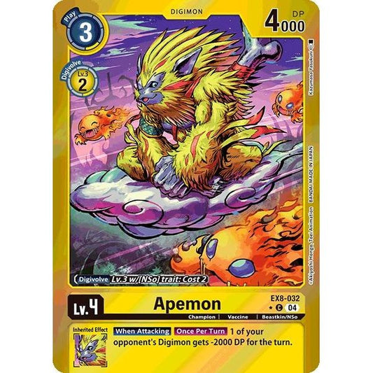 Image for Apemon (Limited Foil) (EX8-032 C) - Digimon Card Game