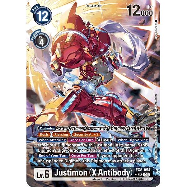 Image for Justimon (X Antibody) (Alternate Art) (EX8-054 SR) - Digimon Card Game