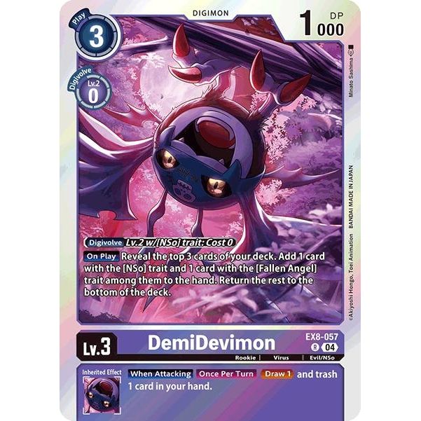 Image for DemiDevimon (EX8-057 R) - Digimon Card Game
