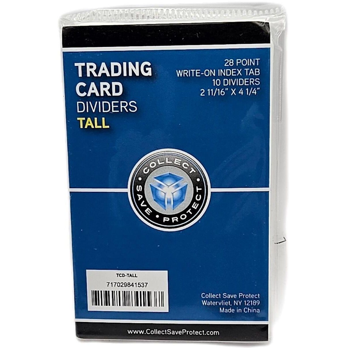 Image for Card Dividers Tall - White (Pack of 10) - Collectible Storage