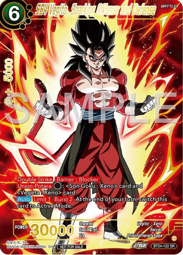 Image for SS4 Vegito, Sparking Offense and Defense (Championship 2024 Finals Pack) (Gold Stamped) (BT24-122) (TPR) - Dragon Ball Super: Masters
