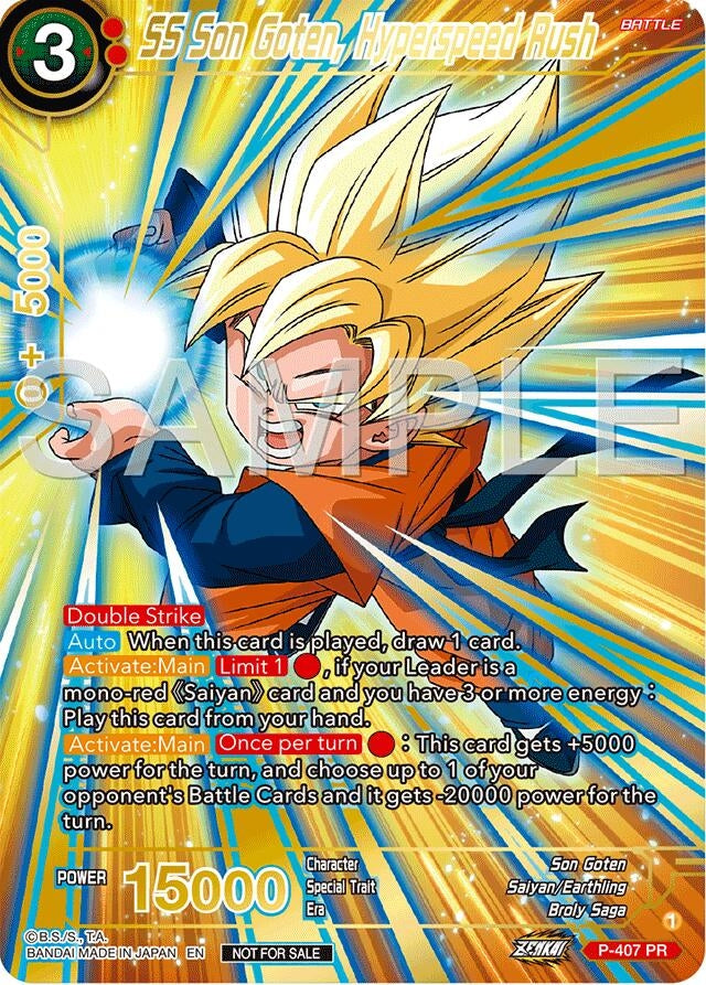 Image for SS Son Goten, Hyperspeed Rush (Championship 2024 Finals Pack) (Gold Stamped) (P-407) (TPR) - Dragon Ball Super: Masters