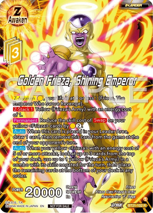 Image for Golden Frieza, Shining Emperor (Championship 2024 Finals Zenkai Pack) (BT21-102) (TPR) - Dragon Ball Super: Masters