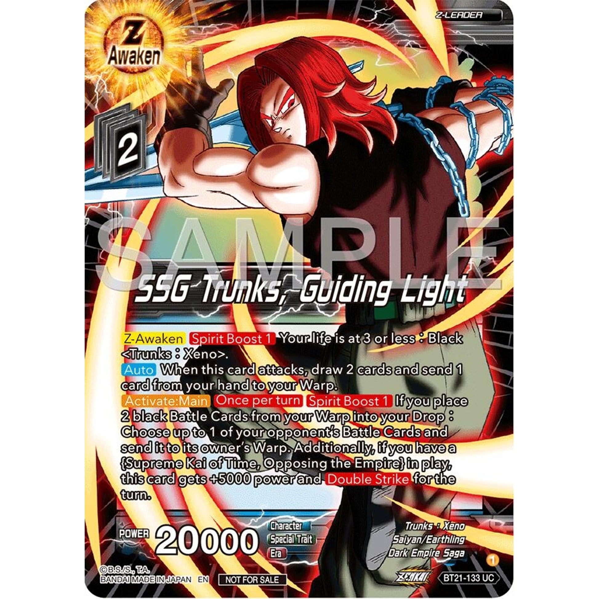 Image for SSG Trunks, Guiding Light (Championship 2024 Finals Zenkai Pack) (BT21-133) (TPR) - Dragon Ball Super: Masters