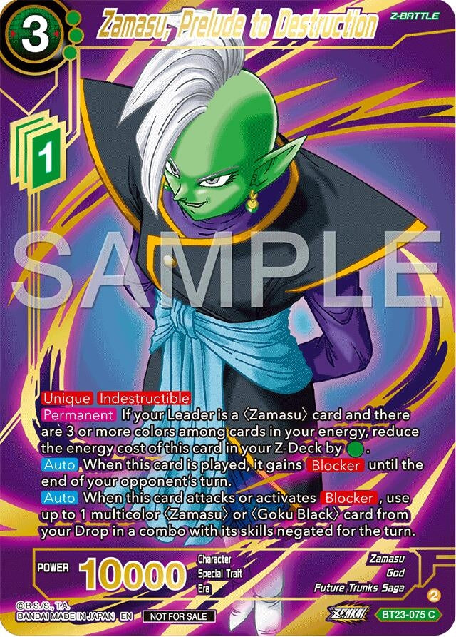 Image for Zamasu, Prelude to Destruction (Championship 2024 Finals Zenkai Pack) (Gold Stamped) (BT23-075) (TPR) - Dragon Ball Super: Masters