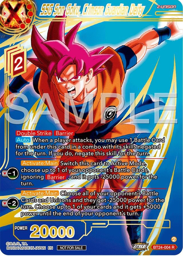 Image for SSG Son Goku, Crimson Guardian Deity (Championship 2024 Finals Zenkai Pack) (Gold Stamped) (BT24-004) (TPR) - Dragon Ball Super: Masters