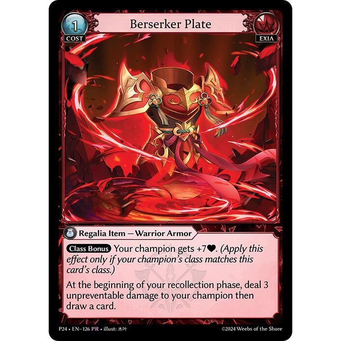 Image for Berserker Plate (126) (P) - Grand Archive TCG