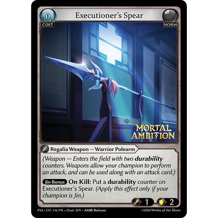 Image for Executioner's Spear (116) (P) - Grand Archive TCG