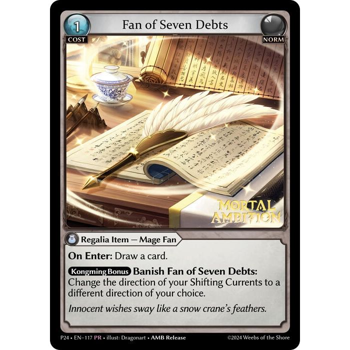 Image for Fan of Seven Debts (117) (P) - Grand Archive TCG
