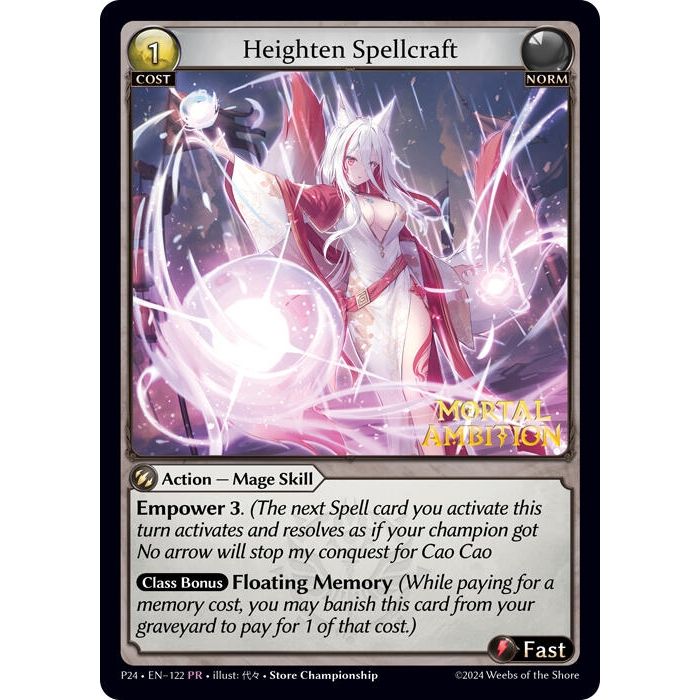 Image for Heighten Spellcraft (122) (P) - Grand Archive TCG