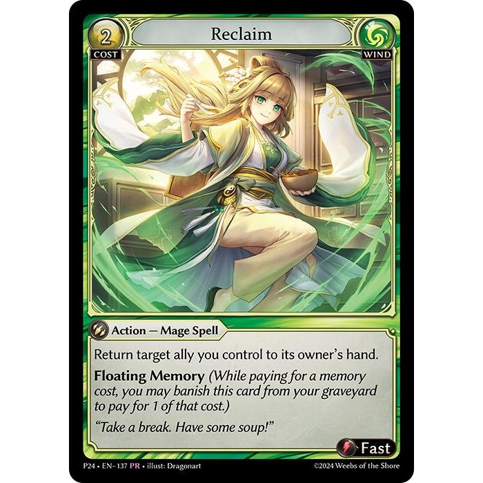 Image for Reclaim (137) (P) - Grand Archive TCG