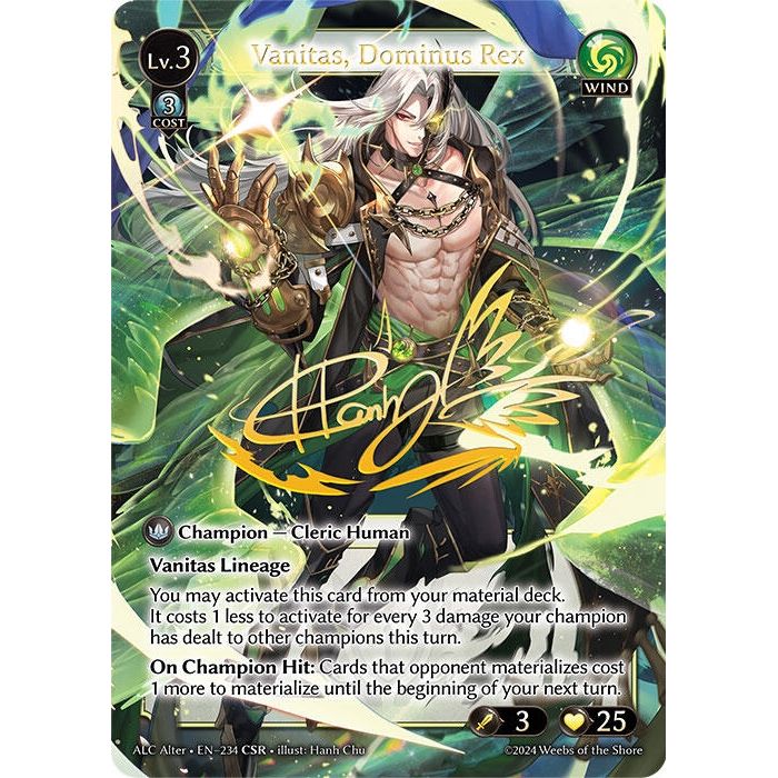 Image for Vanitas, Dominus Rex (CSR) (234) (ALC Alter) - Grand Archive TCG