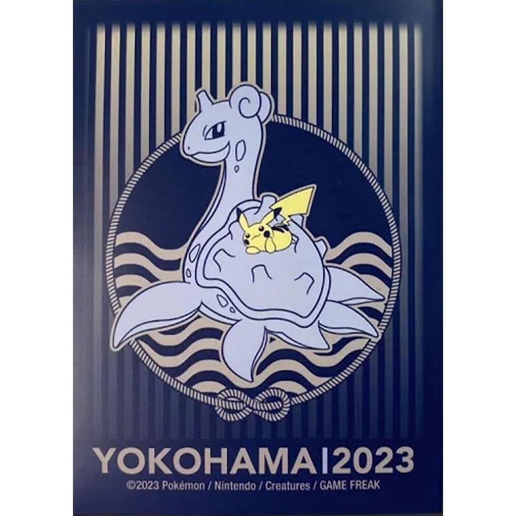 Image for Pokemon TCG: 2023 Japan International Championship Pikachu Riding Lapras Card Sleeves (64 Pack) - Card Sleeves