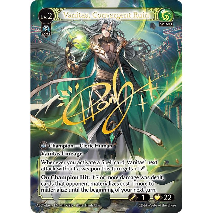 Image for Vanitas, Convergent Ruin (CSR) (019) (ALC Alter) - Grand Archive TCG