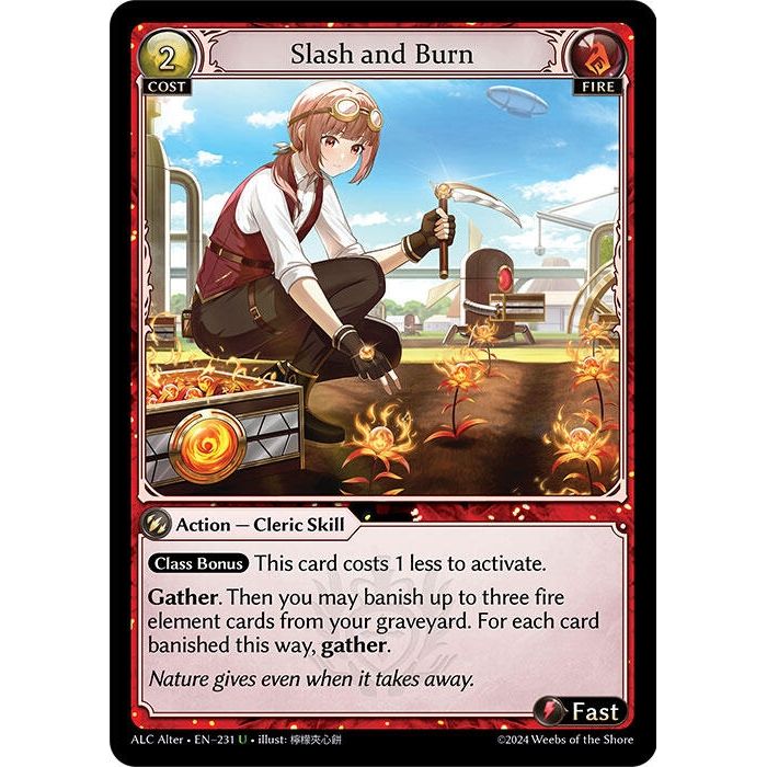 Image for Slash and Burn (231) (ALC Alter) - Grand Archive TCG