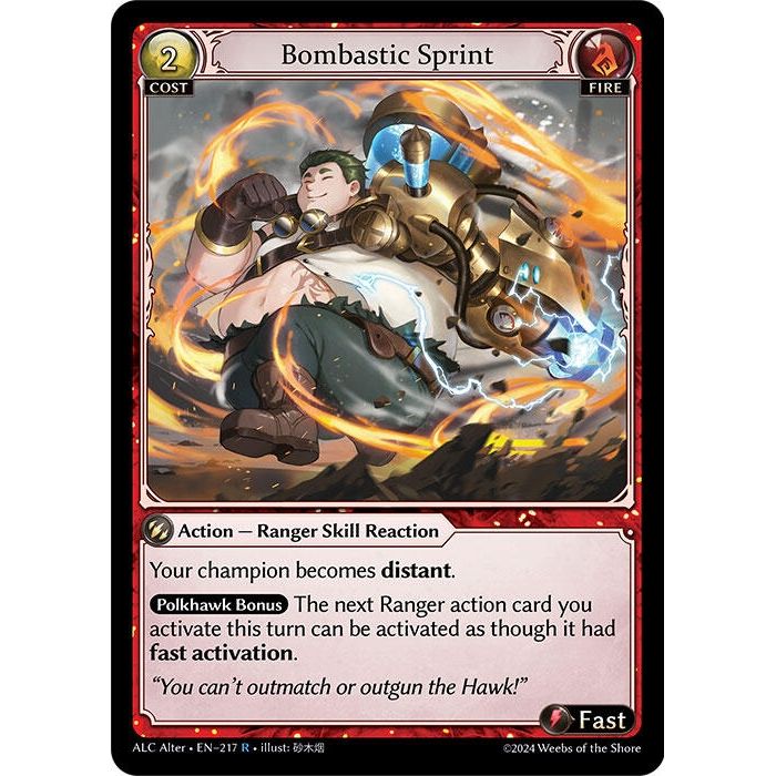 Image for Bombastic Sprint (217) (ALC Alter) - Grand Archive TCG