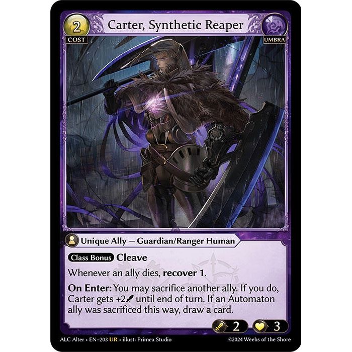 Image for Carter, Synthetic Reaper (203) (ALC Alter) - Grand Archive TCG