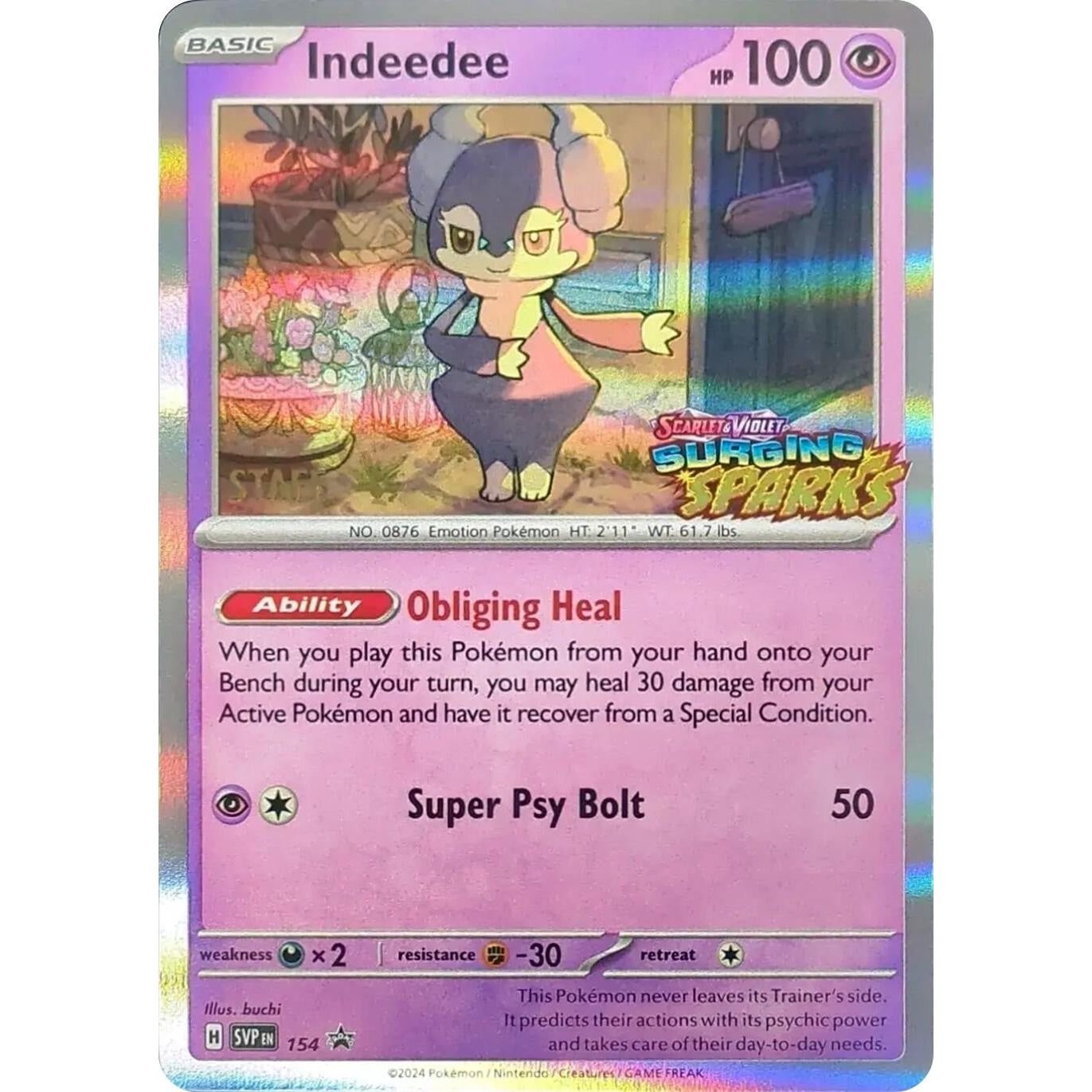 Image for Indeedee - 154 (Staff) (154) (SVP) - Pokemon