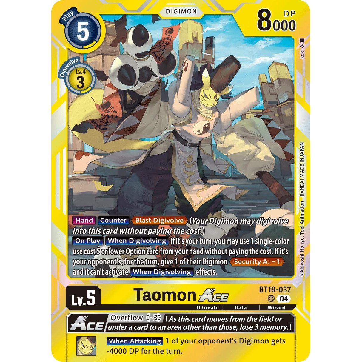 Image for Taomon ACE (BT19-037 SR) (BT19-20) - Digimon Card Game